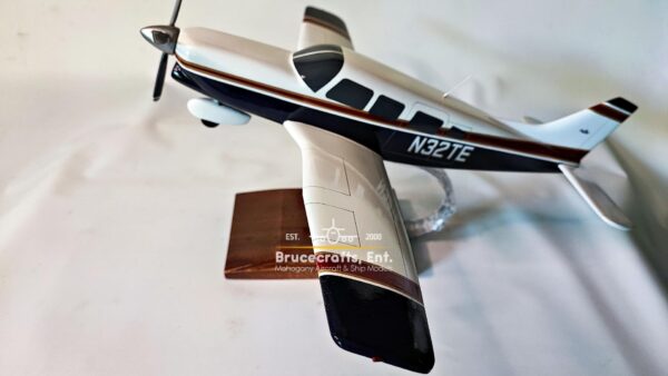 Model of Piper Saratoga II Aircraft with detailed craftsmanship.